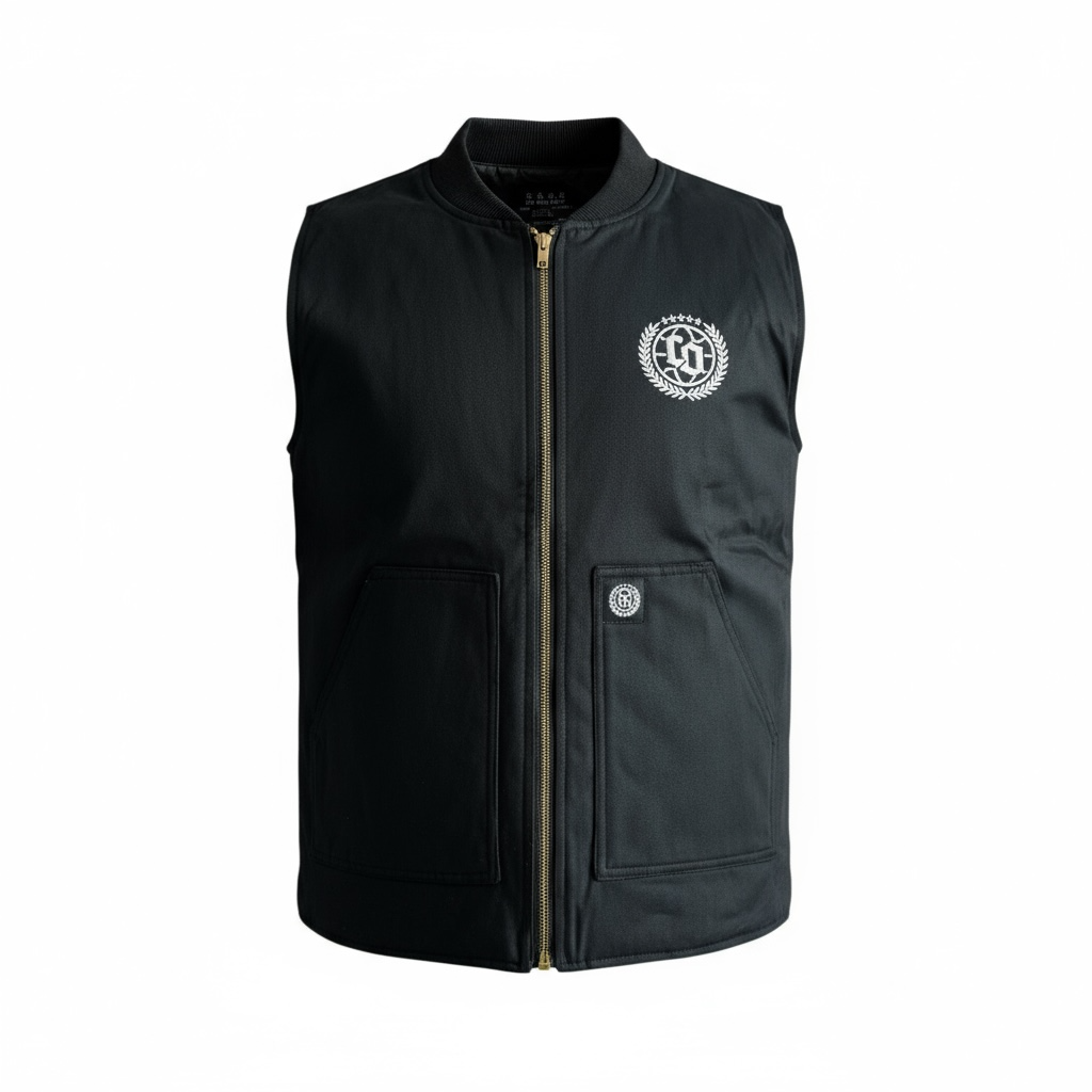 Heritage Quilted Vest – Black